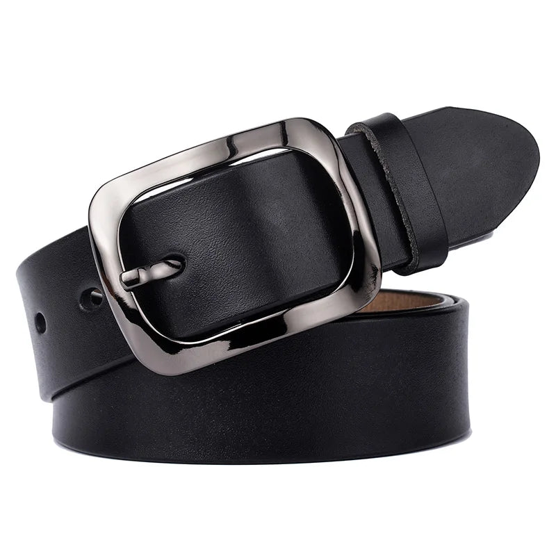 Luxury Metal Buckle Cowhide Belt