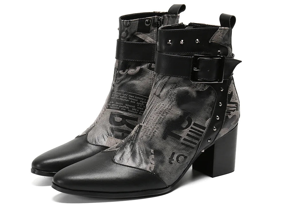Refined High Heels Genuine Leather Boots