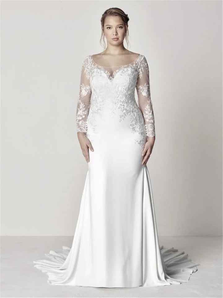 Modern Scoop Neck Twist Wedding Dress