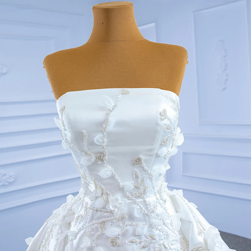 Refined Tube Top Appliques Bridal Gown