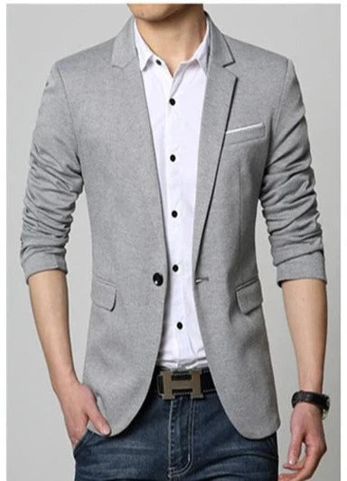 One Button Slim Fit Casual Jacket