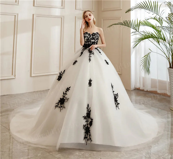 Sleek Strapless Wedding Dress