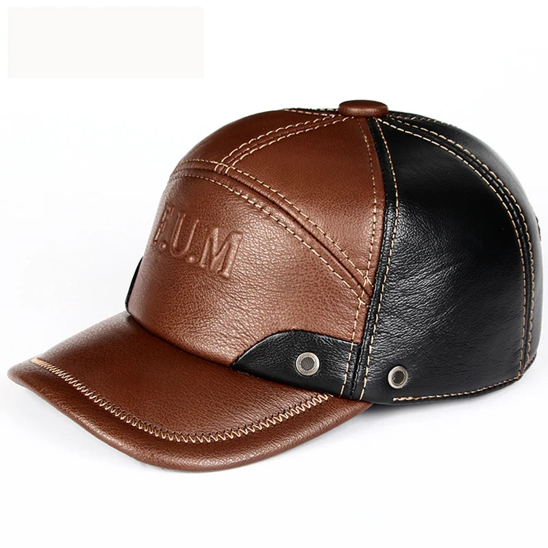 Classic Genuine Leather Baseball Cap