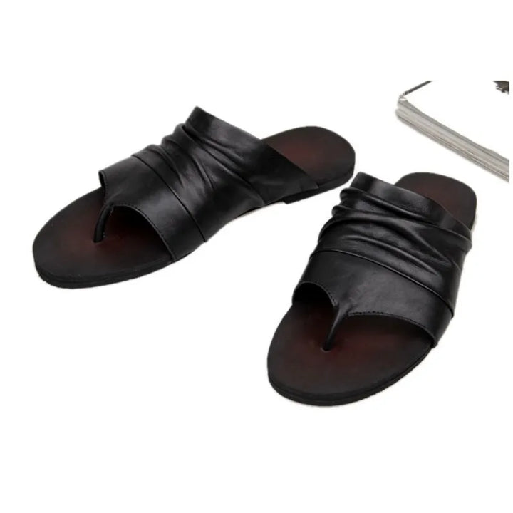Classic Genuine Leather Slip-On Sandals