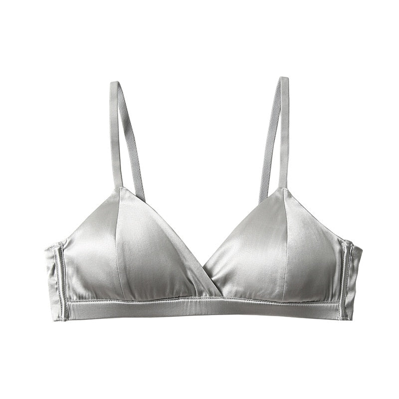 Wire Free Women Natural Silk Bra| All For Me Today