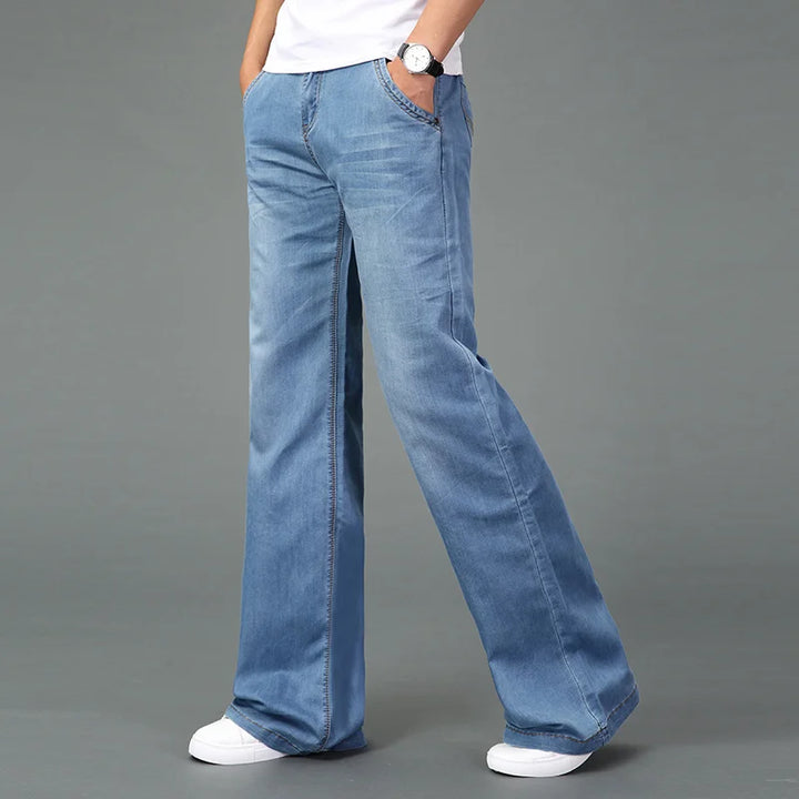Lightweight Wide-Leg Jeans Pants