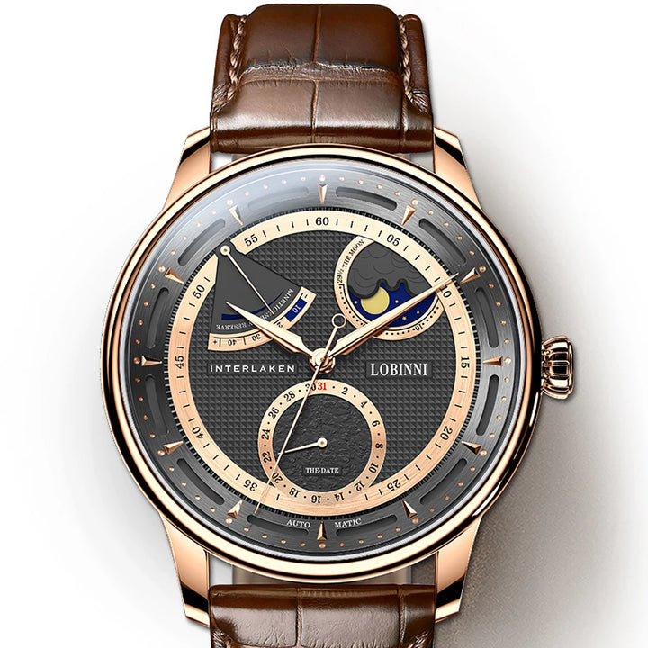 Refined Moon Phase Mechanical Watch