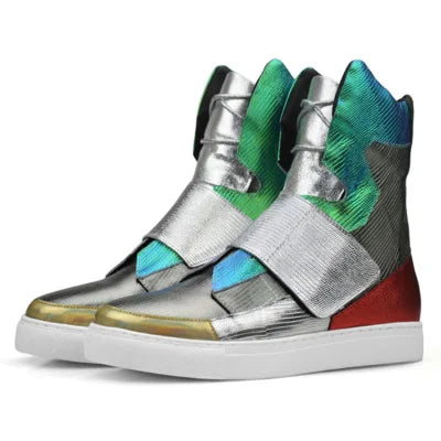 Stylish Mixed Colors High-Top Sneakers