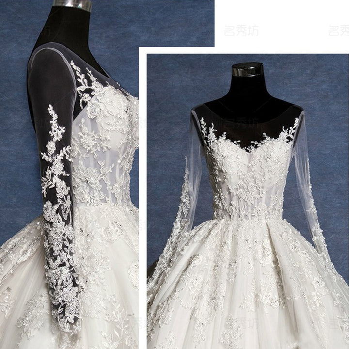 Gorgeous Ball Gown Bridal Dress With Chapel Train| All For Me Today