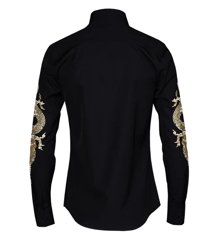 Unique Dragon Design Men's Dress Shirt