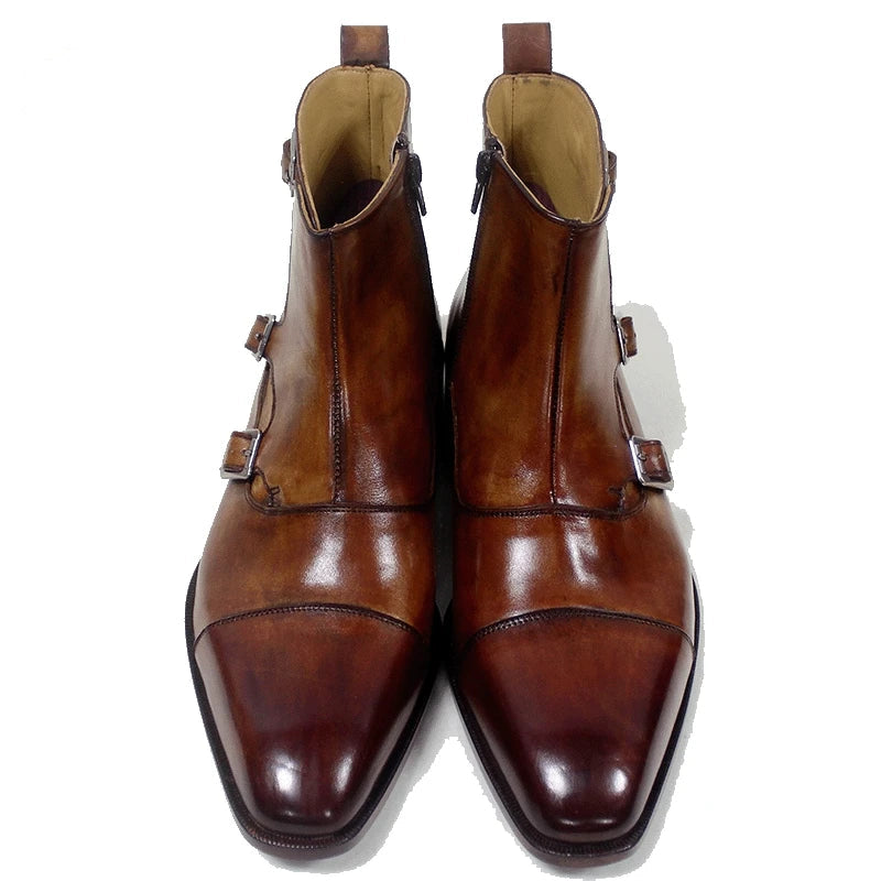 Premium Handmade Front Zipper Boots