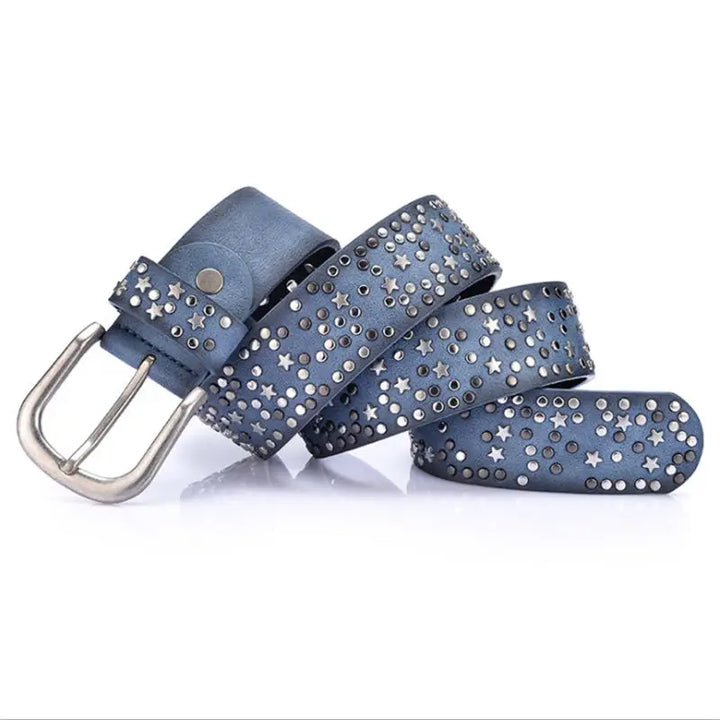 Elegant Punk Rivet Leather Belt