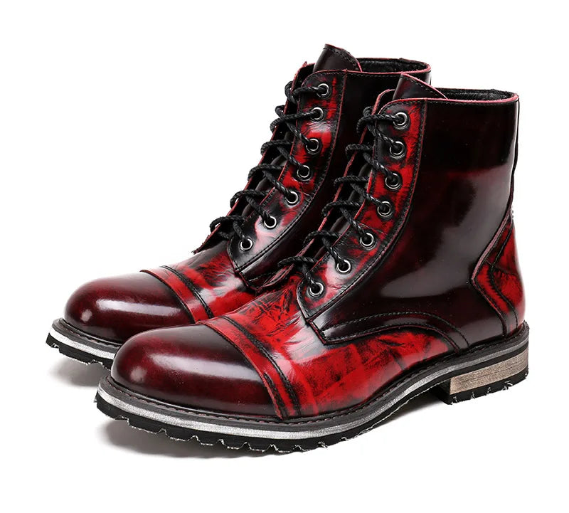 Attractive Mid-Calf Leather Boots