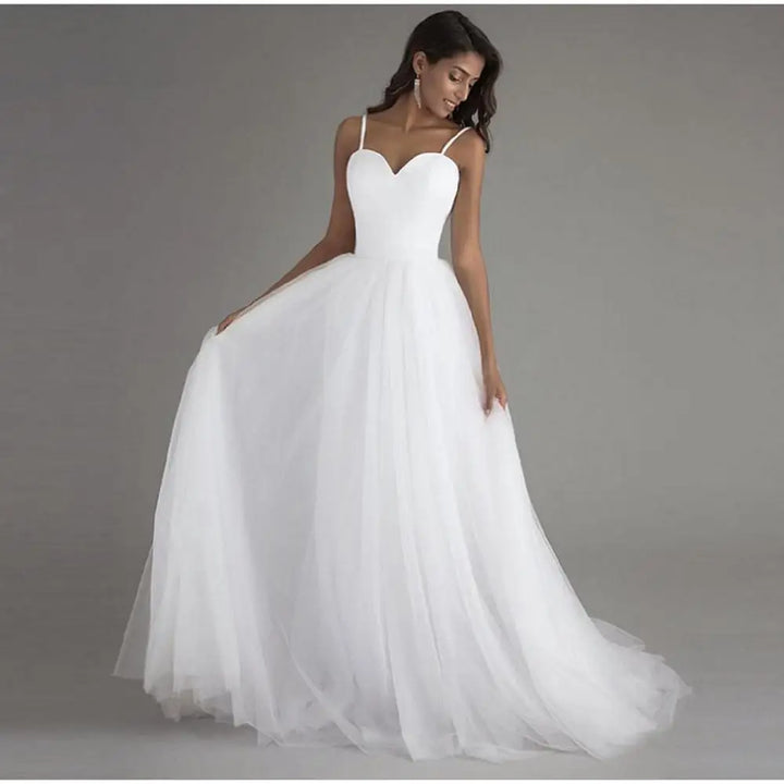 Breezy Lace-Up Bridal Gown
