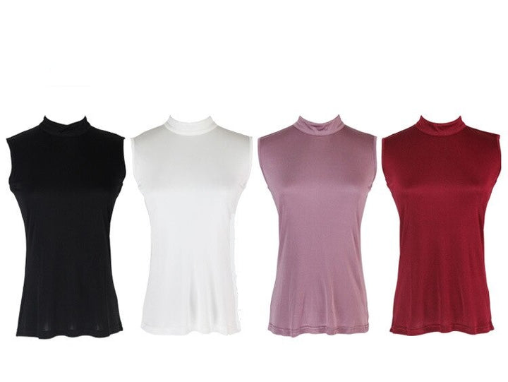 High Collar Real Silk Women's Tank Top| All For Me Today