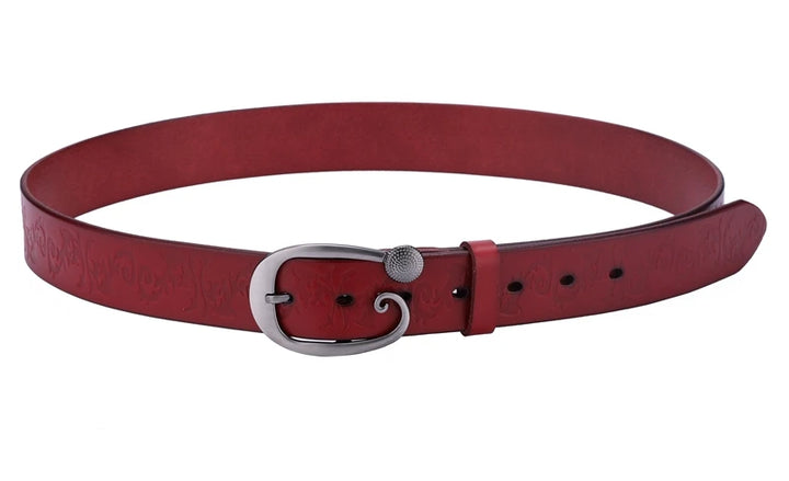 High-Quality Wide Floral Belt