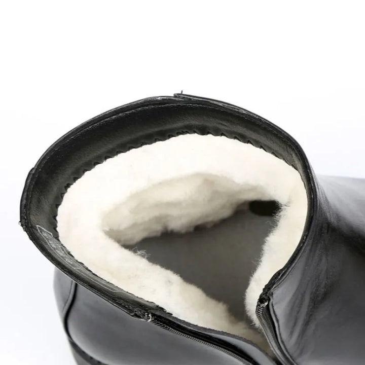 Fur Lining Round Toe Ankle Boots