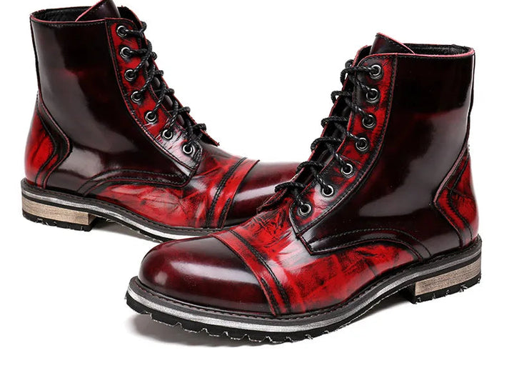 Attractive Mid-Calf Leather Boots