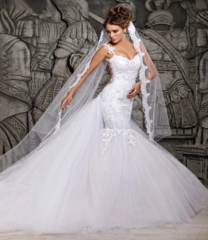 Back Illusion Mermaid Wedding Dress