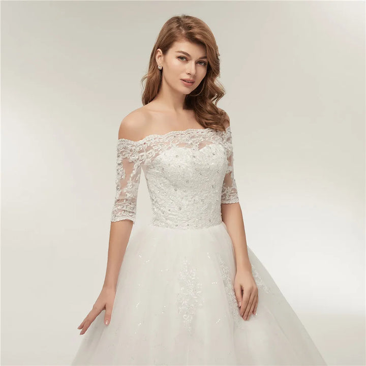 Lace Ball Round Bridal Dress