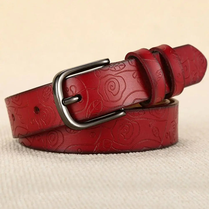 Sweet Floral Pattern Pin Buckle Belt
