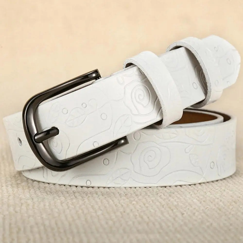Sweet Floral Pattern Pin Buckle Belt
