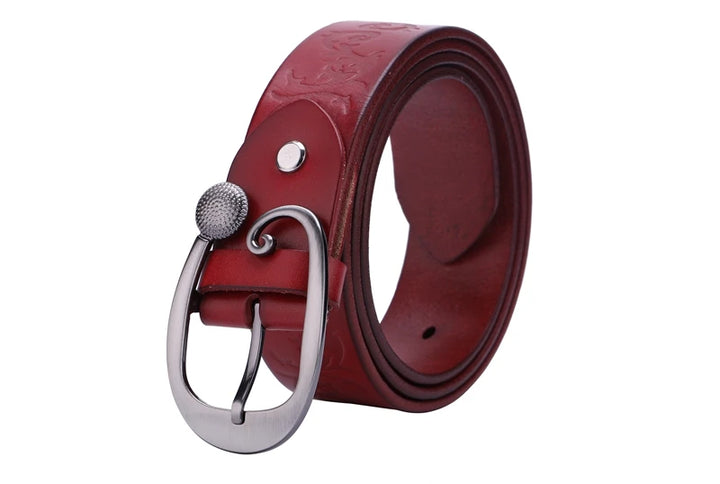 High-Quality Wide Floral Belt