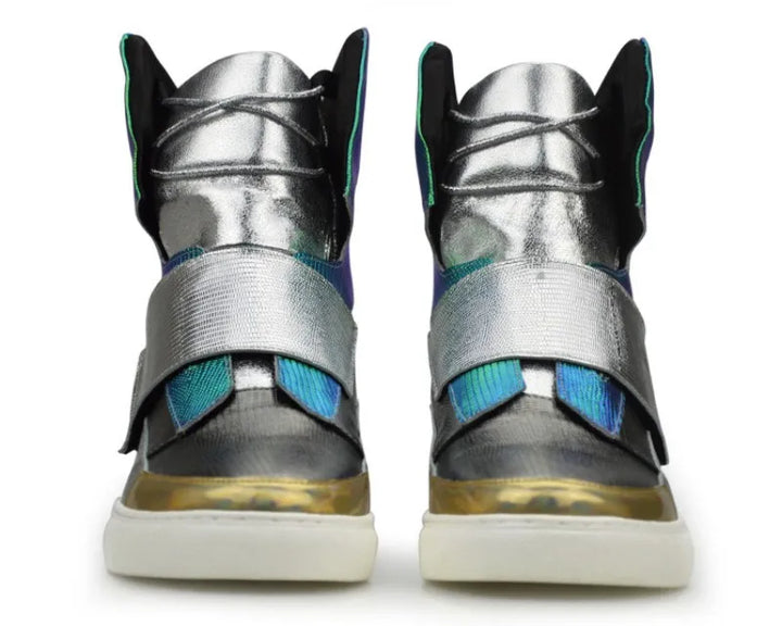 Stylish Mixed Colors High-Top Sneakers