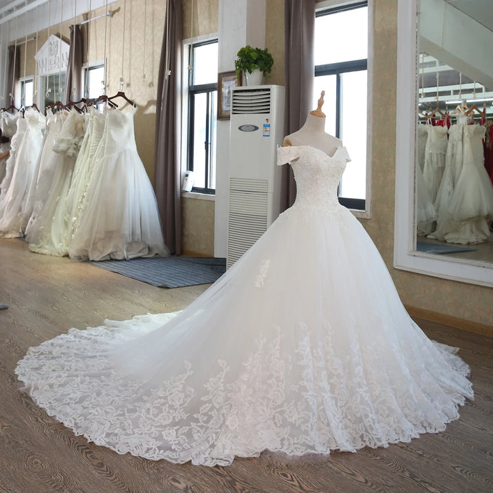 White Ball Gown Bridal Dress