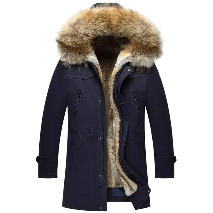 Premium Trim Fur Trendy Parka Coat
