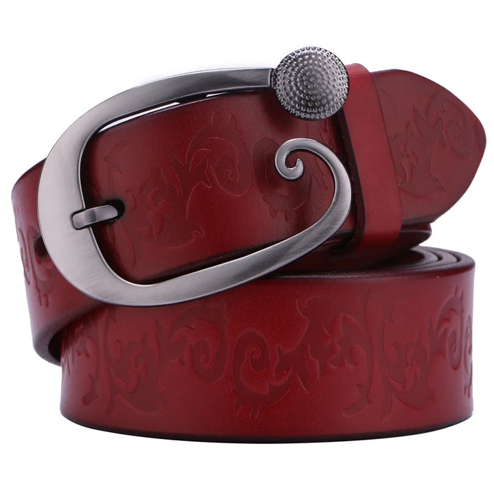 High-Quality Wide Floral Belt