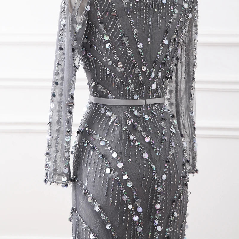 Exquisite Heavy Beading Handmade Evening Dress