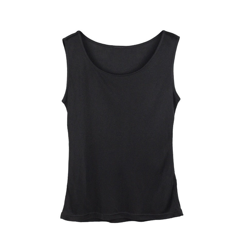 Loose Breathable Women's Real Silk Tank Top