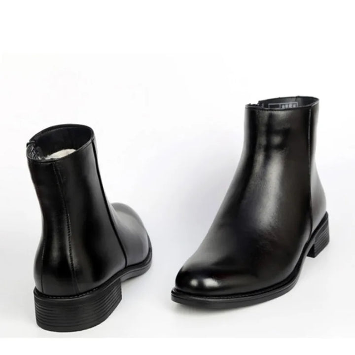 Fur Lining Round Toe Ankle Boots