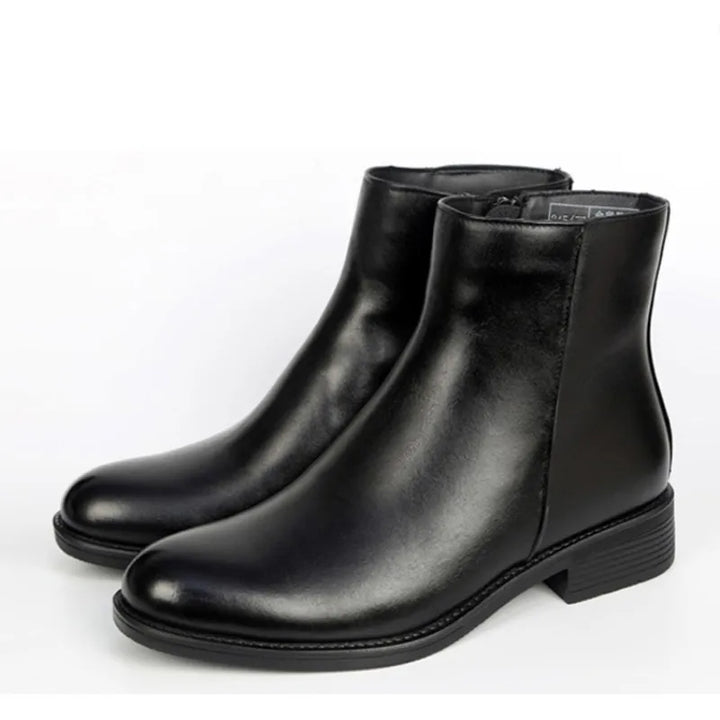 Fur Lining Round Toe Ankle Boots