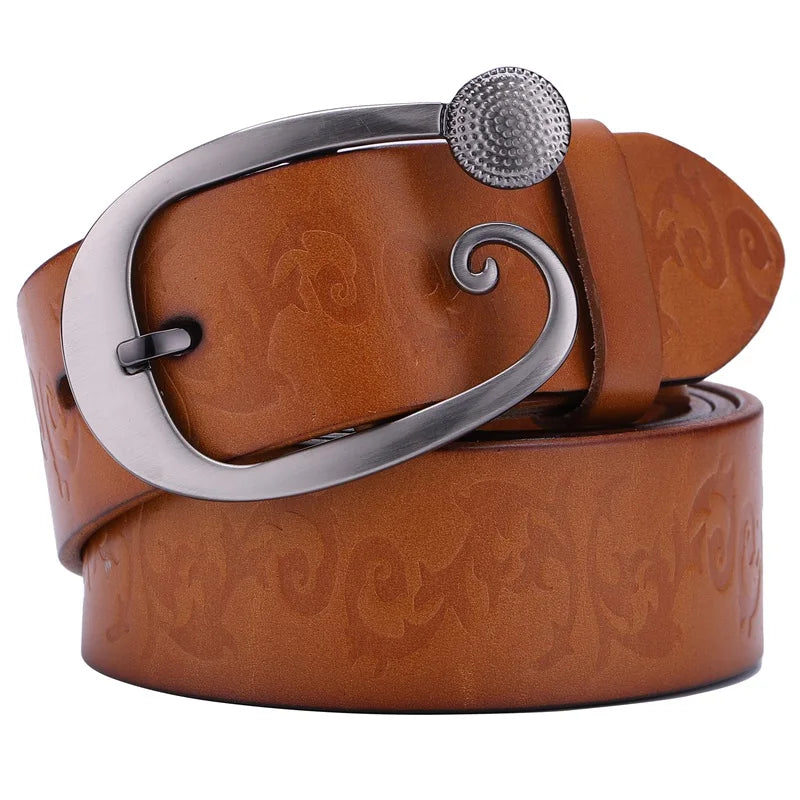 High-Quality Wide Floral Belt