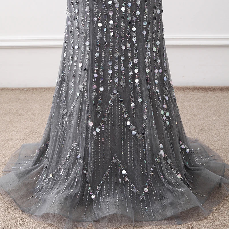 Exquisite Heavy Beading Handmade Evening Dress