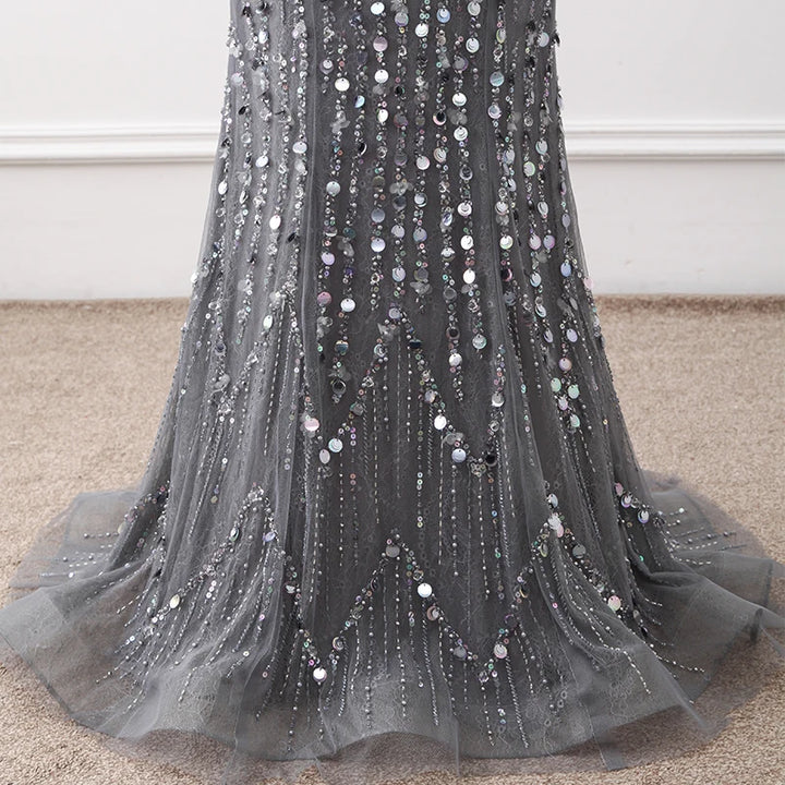 Exquisite Heavy Beading Handmade Evening Dress