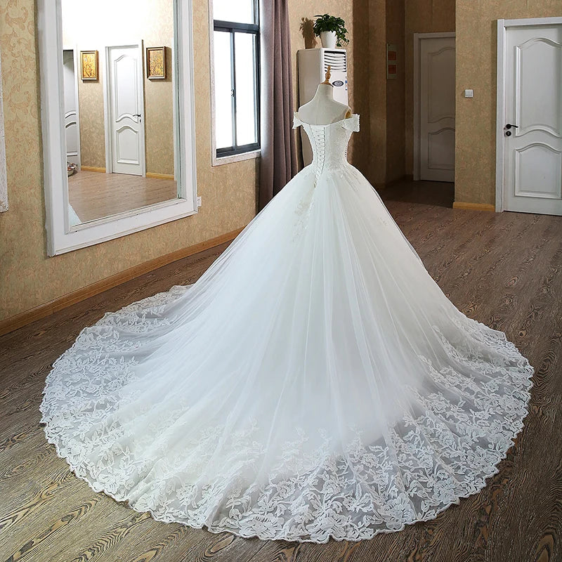 White Ball Gown Bridal Dress