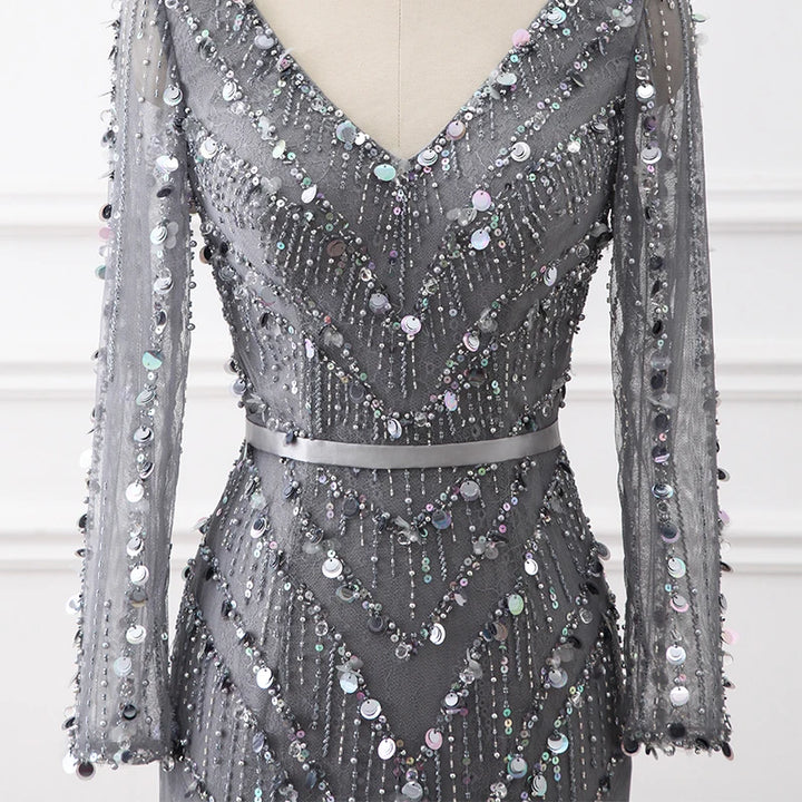 Exquisite Heavy Beading Handmade Evening Dress