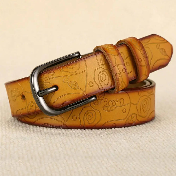 Sweet Floral Pattern Pin Buckle Belt