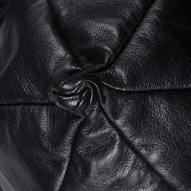 Trendy Leather Beanie Hat