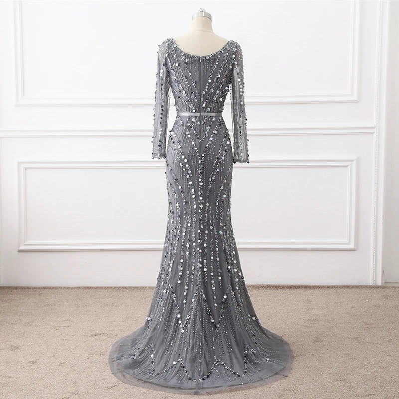 Exquisite Heavy Beading Handmade Evening Dress