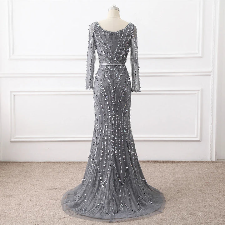 Exquisite Heavy Beading Handmade Evening Dress