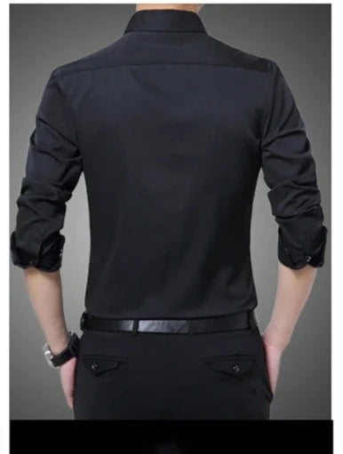 Embroidery Collar Slim Fit Shirt