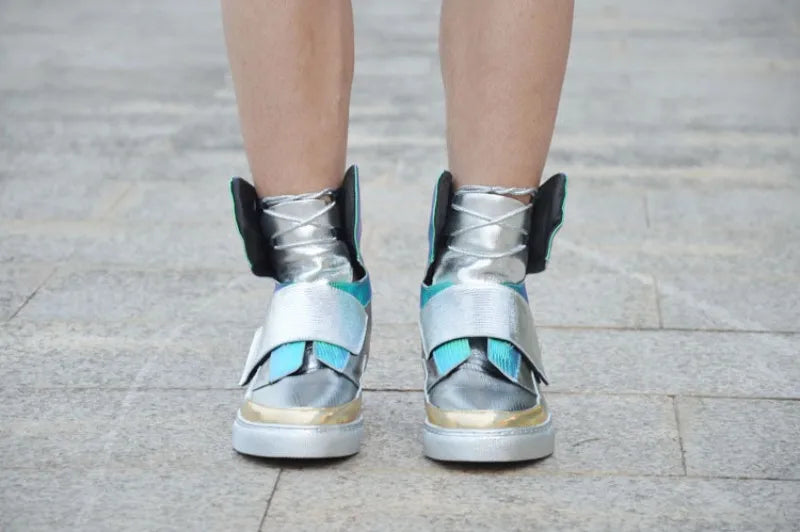 Stylish Mixed Colors High-Top Sneakers