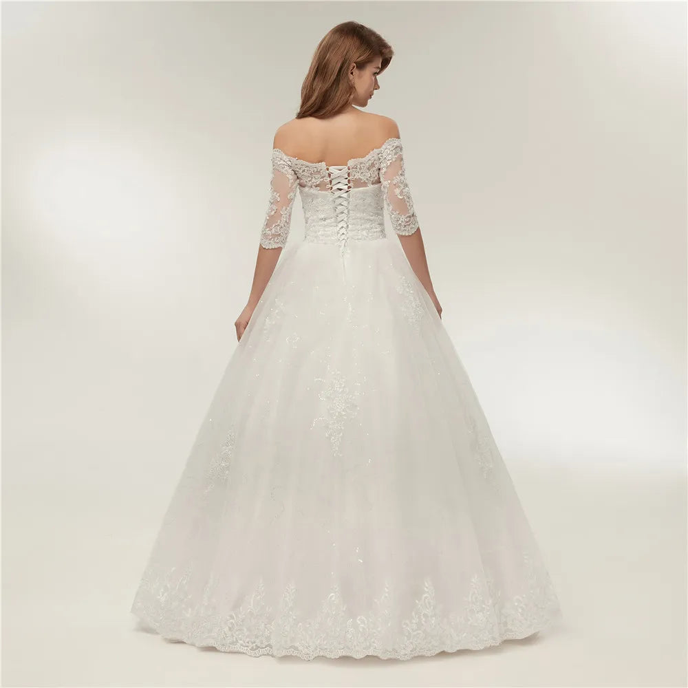 Lace Ball Round Bridal Dress