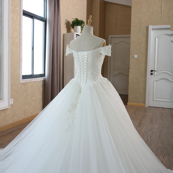 White Ball Gown Bridal Dress