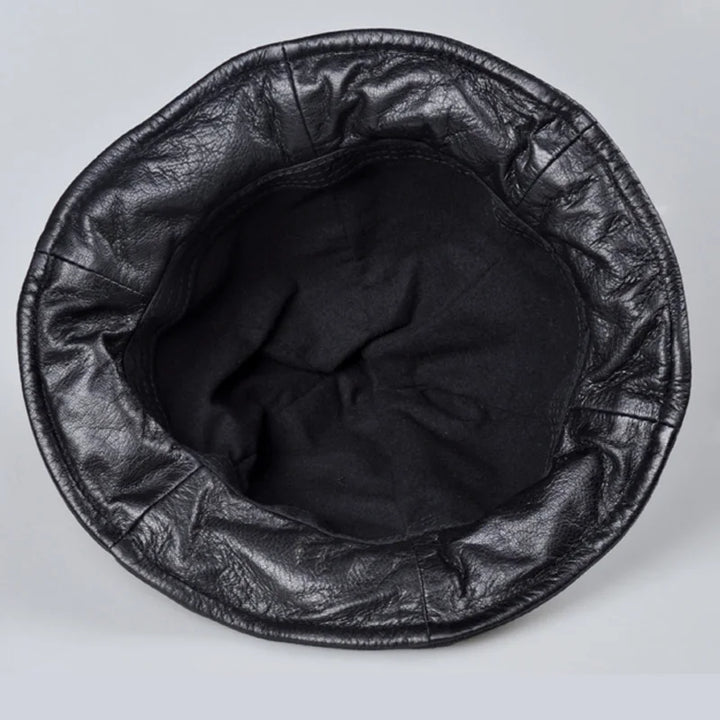 Trendy Leather Beanie Hat