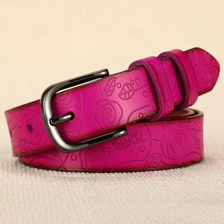 Sweet Floral Pattern Pin Buckle Belt